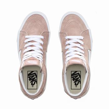 Damske Kotnikove Tenisky Vans Pig Suede Sk8-Hi Siva/Biele VA75MQXEA